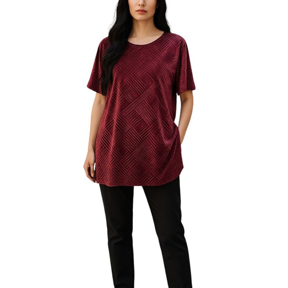 Belle x Belldini Black Cherry Crushed Velvet  Boho Top Plus 2X NWT Whimsigoth